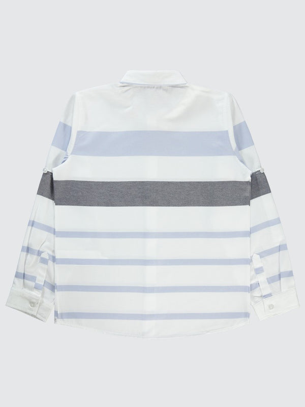 Civil Boys Çizgili 10-13 Yaş Gömlek - Mavi