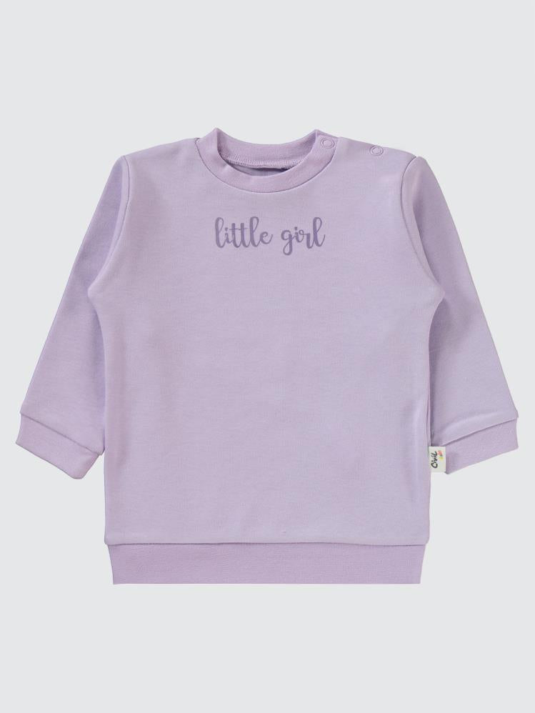 Civil Baby Little Girl Baskılı 6-18 Ay Takım - Lila