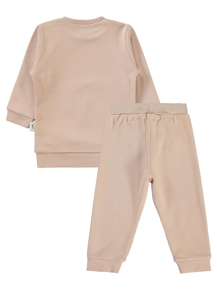 Civil Baby Tavşanlar Baskılı 6-18 Ay Takım - Pudra