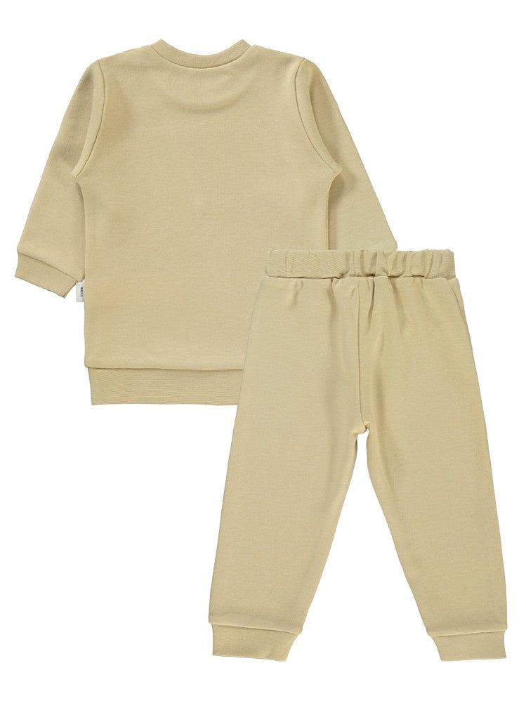 Civil Baby Tavşanlar Baskılı 6-18 Ay Takım - Kahverengi