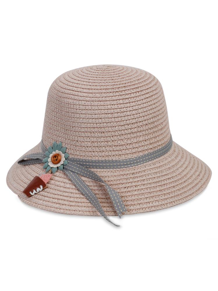 Civil Girls 6-9 Yaş Kız Çocuk Hasır Şapka - Pembe