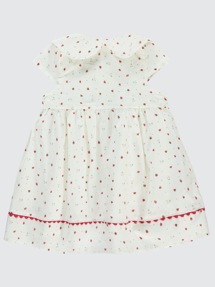 Civil Baby Çilek Empirme 6-18 Ay Elbise - Kırmızı