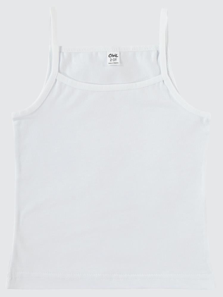 Civil Girls Lila-Beyaz Basic 2-10 Yaş 2'li Atlet St - Beyaz