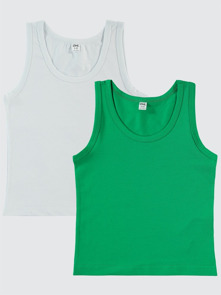 Civil Boys Basic 2-10 Yaş 2'li Atlet Set - Yeşil