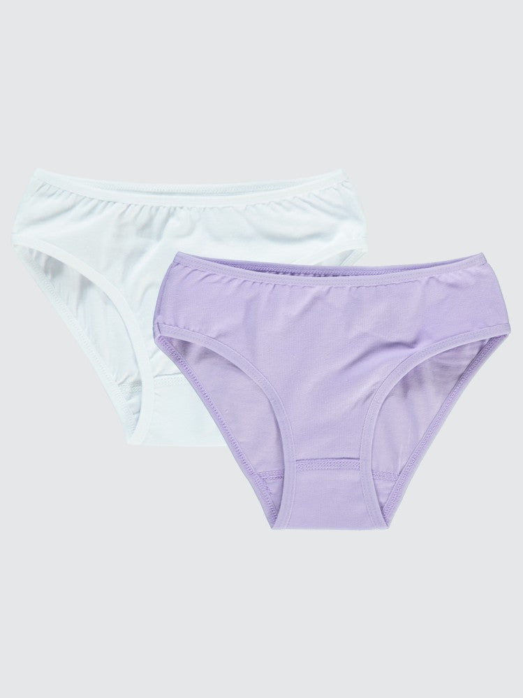 Civil Girls Basic 2-10 Yaş 2'li Külot Set - Beyaz