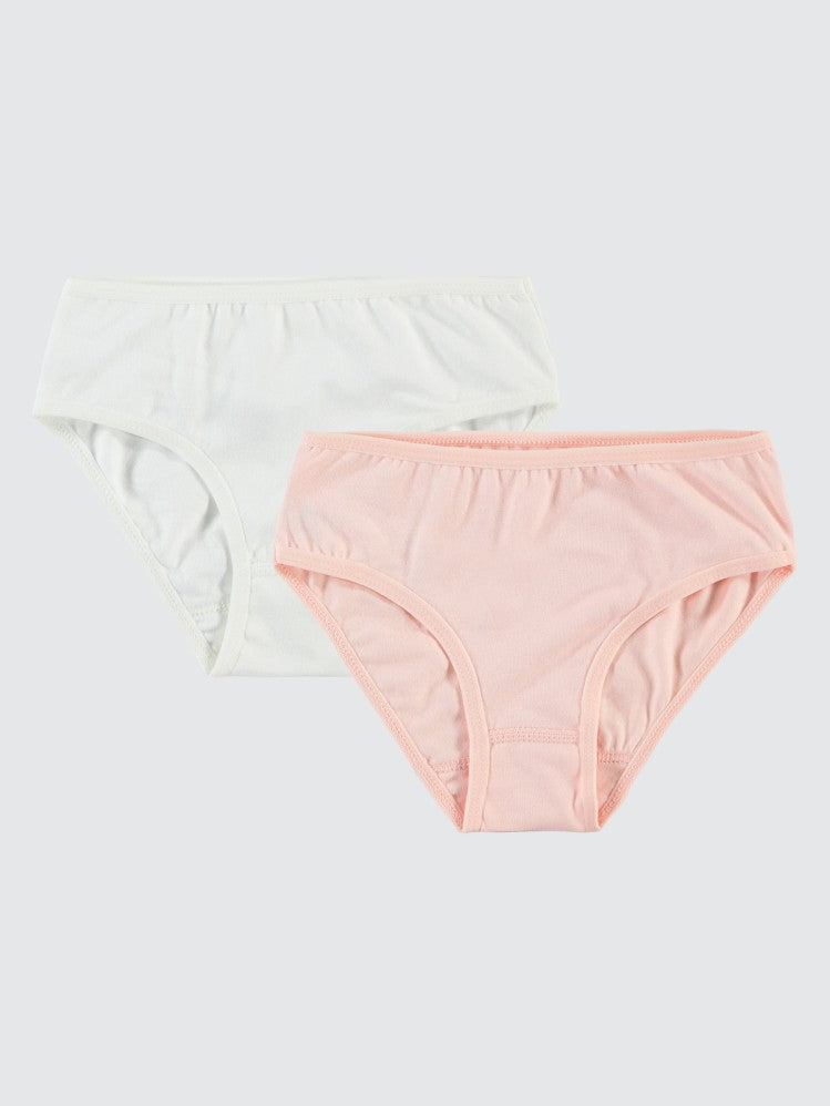 Civil Girls Basic 2-10 Yaş 2'li Külot Set - Ekru