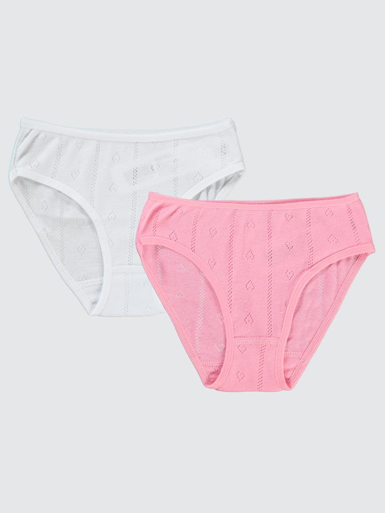 Civil Girls Kız Çocuk 2'li Külot Set 2-10 Yaş - Pembe