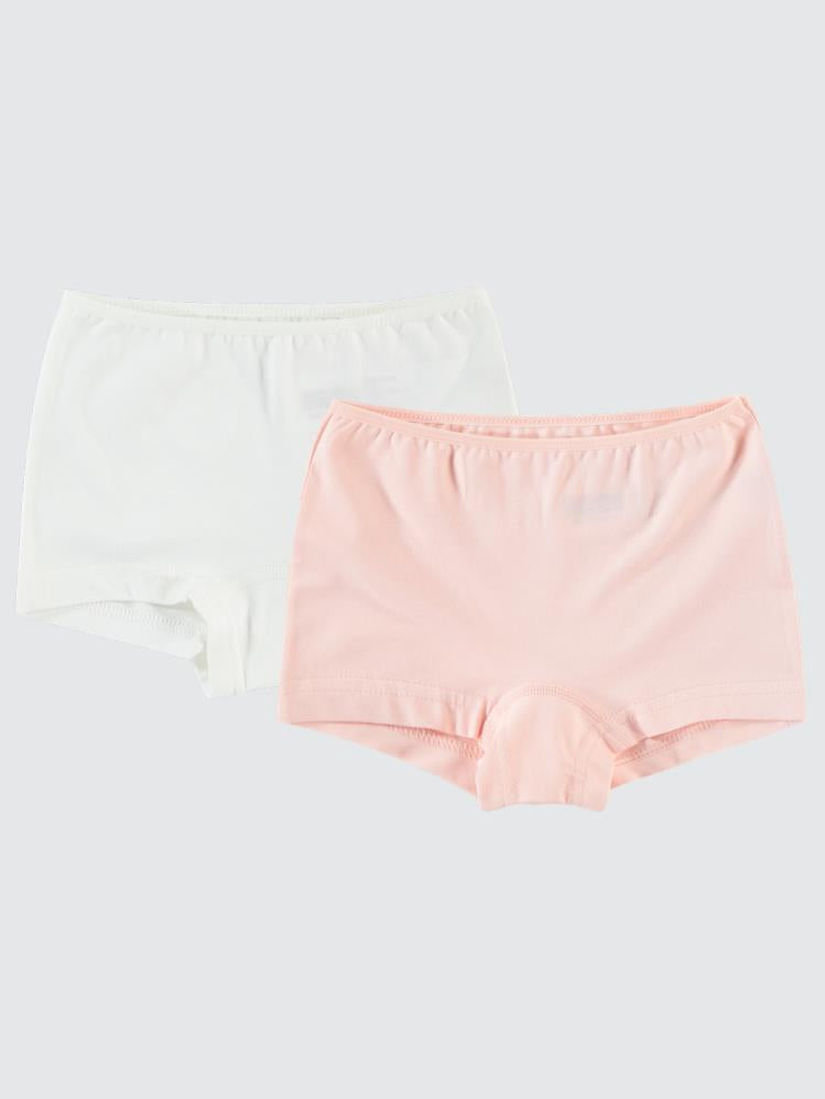 Civil Girls Kız Çocuk 2'li Boxer Set 2-10 Yaş - Ekru