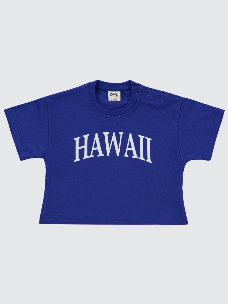 Civil Baby Hawaii Baskılı 6-18 Ay Takım - Mavi