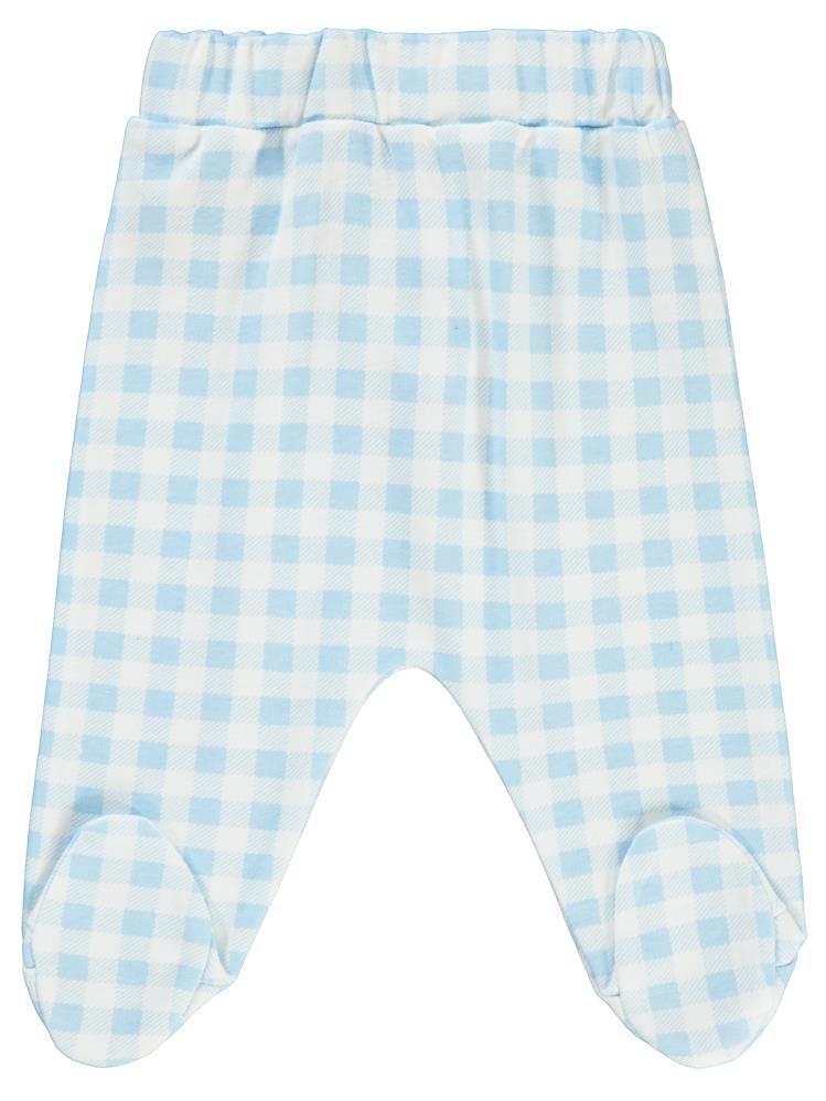 Civil Baby Ekoseli Empirme 1-6 Ay Tek Alt Bebe - Mavi