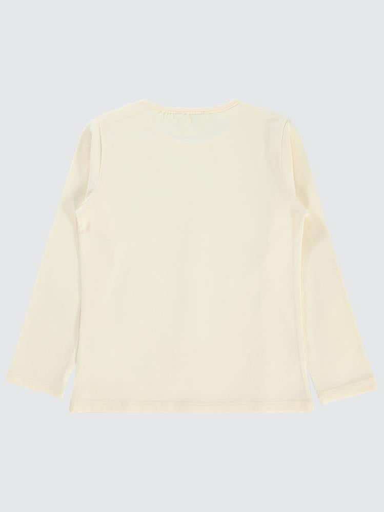 Civil Girls Likralı Süprem 6-9 Yaş Sweatshirt - Fil Dişi