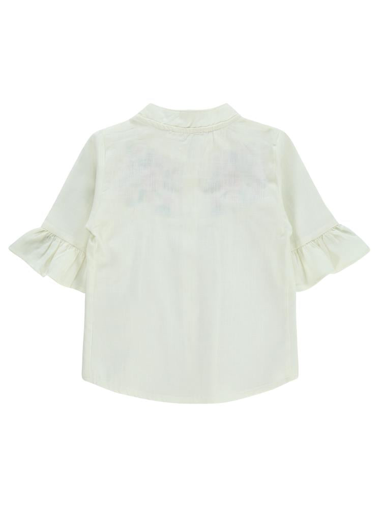 Civil Girls Valon Kol 2-5 Yaş Gömlek - Ekru