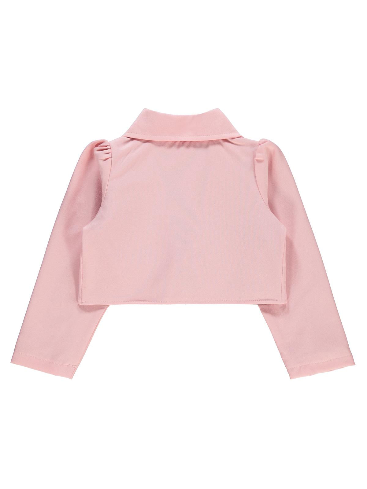 Civil Girls Broşlu 10-13 Yaş Bolero - Pudra