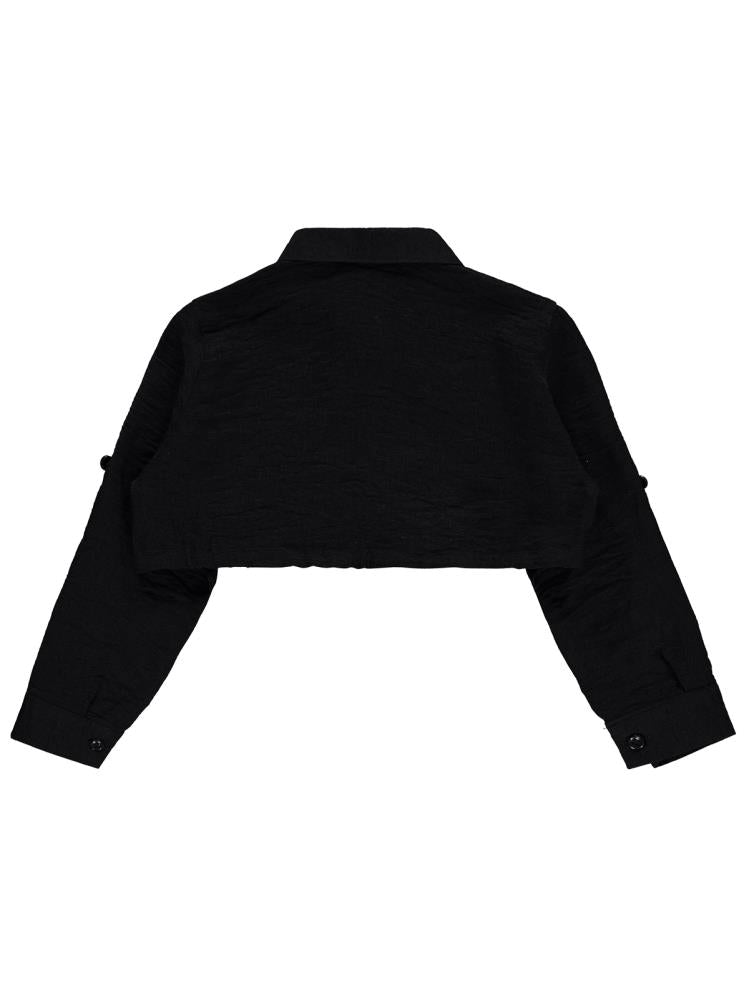 Civil Girls Good Vibes Only Baskılı 2-5 Yaş Gömlek - Siyah