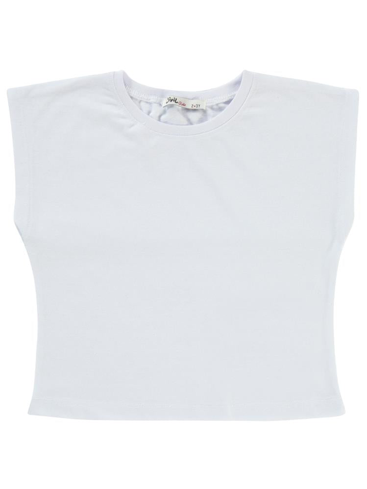 Civil Girls Düz Tişörtlü Çizgili 2-5 Yaş Gömlek - Mavi