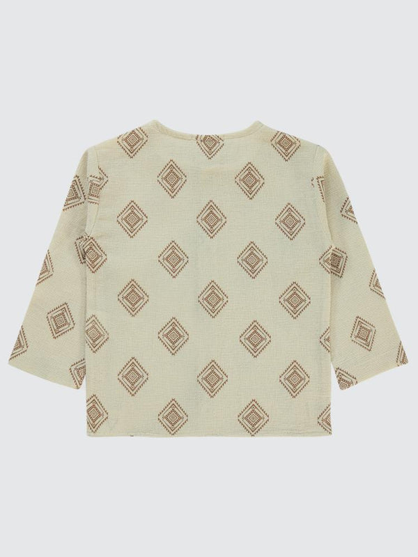 Civil Boys Bohem Desenli 2-5 Yaş Gömlek - Kahverengi