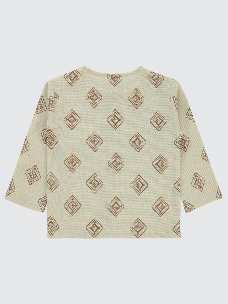 Civil Boys Bohem Desenli 2-5 Yaş Gömlek - Kahverengi