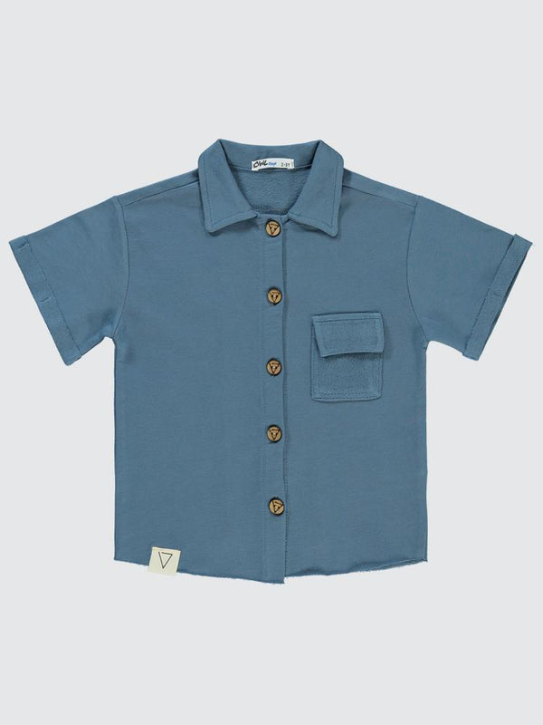 Civil Boys Müslin Cepli Ceket 2-5 Yaş Gömlek - Mavi