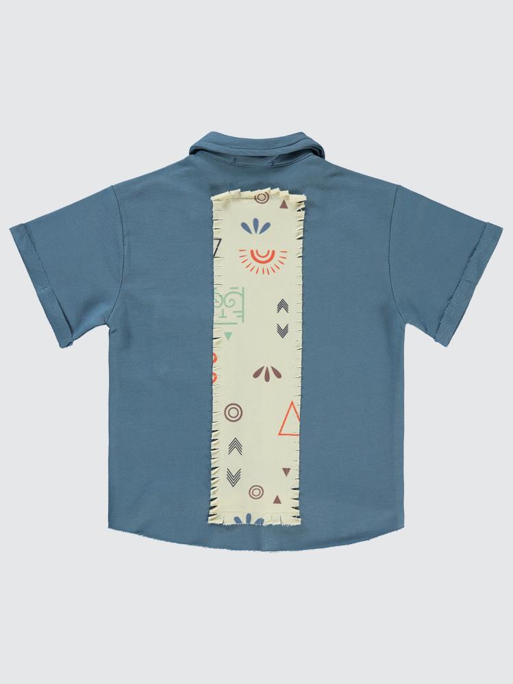 Civil Boys Müslin Cepli Ceket 2-5 Yaş Gömlek - Mavi