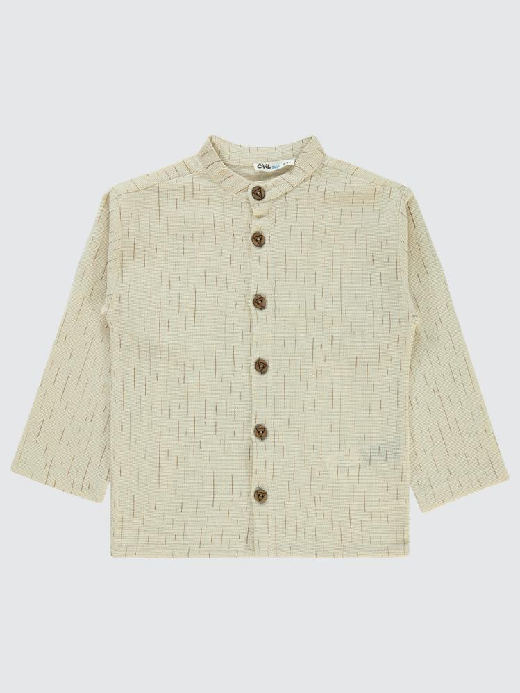 Civil Boys Çizgili Bohem 6-9 Yaş Gömlek - Kahverengi