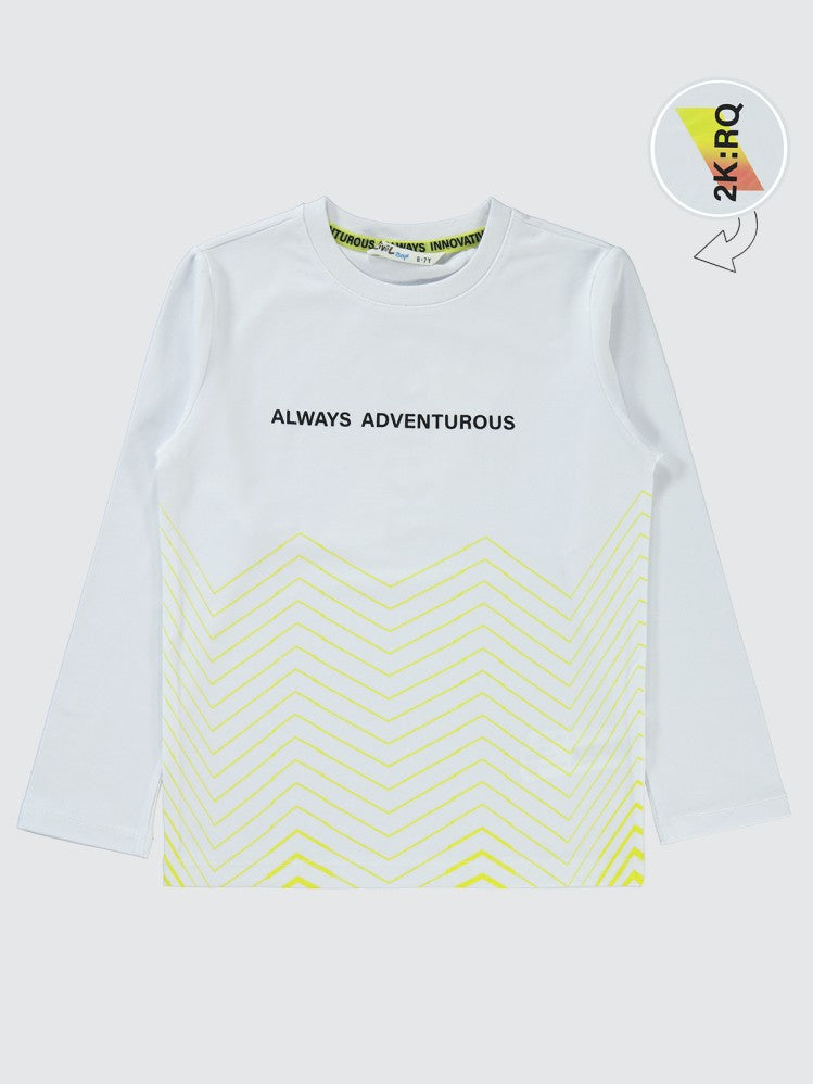 Civil Boys Adventurous Baskılı 10-13 Yaş Sweatshirt - Beyaz