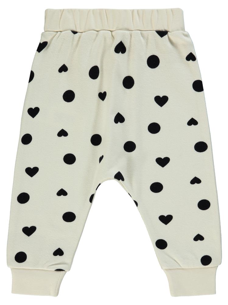 Civil Baby Puanlı Kalp Empirme 6-18 Ay Tek Alt Bebe - Ekru