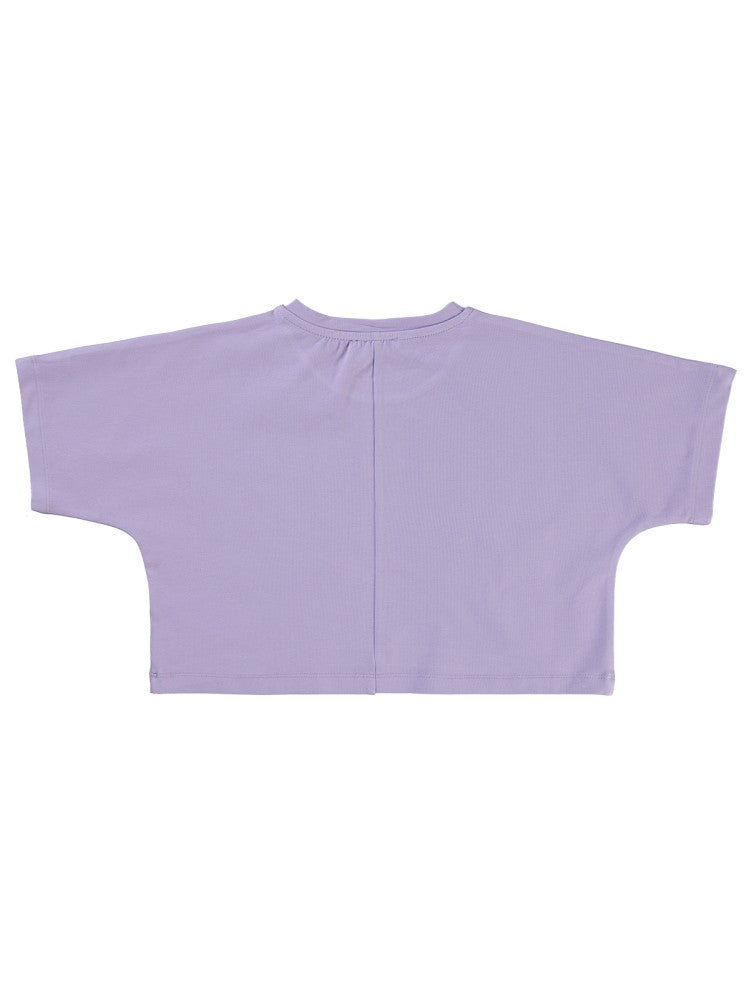 Civil Girls Positive Baskılı Crop 10-13 Yaş Tişört - Lila