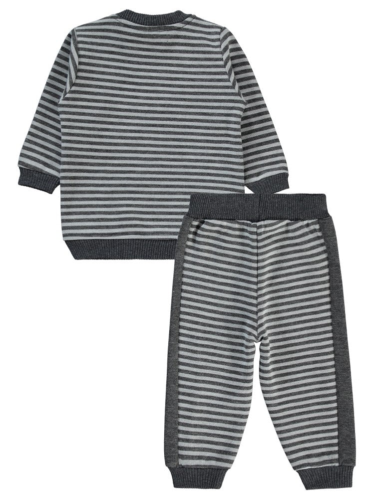 Civil Baby Gökkuşağı Baskılı 6-18 Ay Takım - Gri