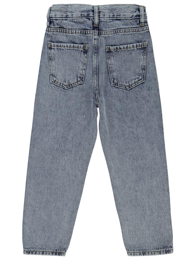 Civil Girls Mom Jean 6-9 Yaş Pantolon - Mavi