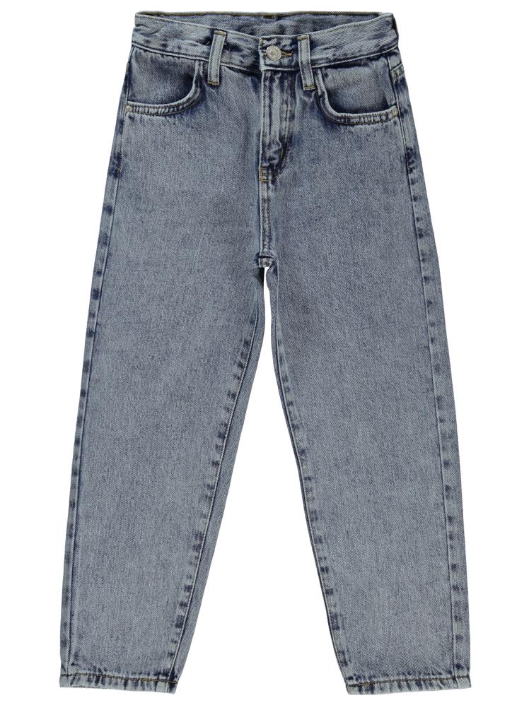 Civil Girls Mom Jean 6-9 Yaş Pantolon - Mavi