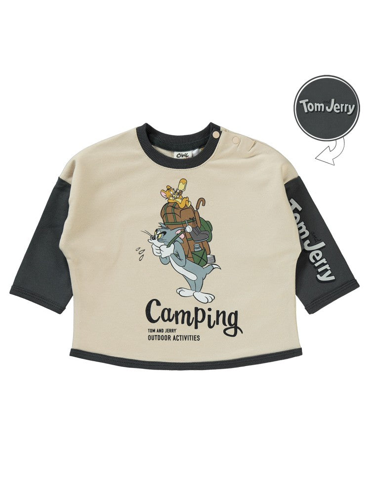 Civil Baby Tom ve Jerry 2'Li 6-18 Ay Takım - Gri