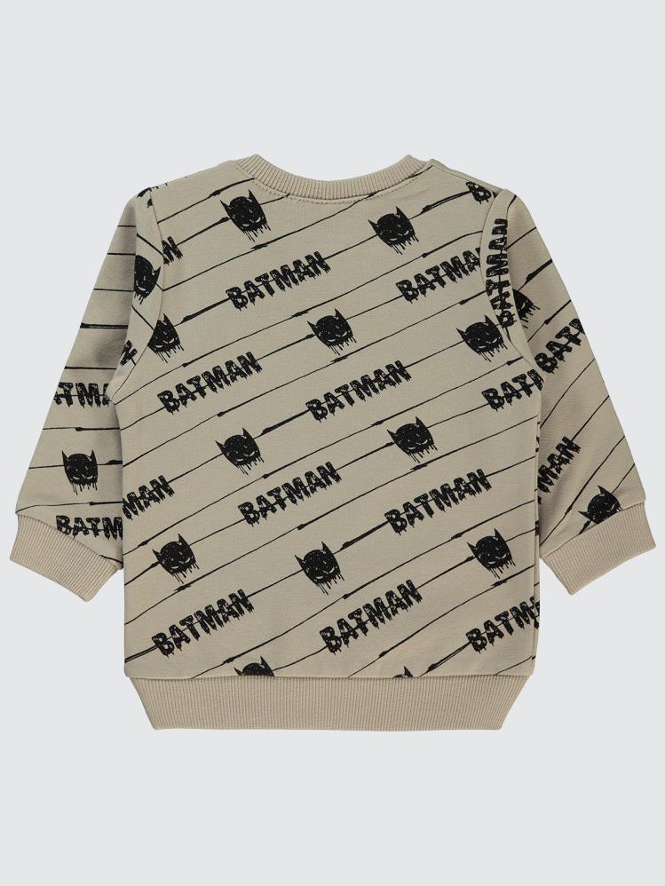 Batman Erkek Bebek Sweatshirt 6-18 Ay - Bej