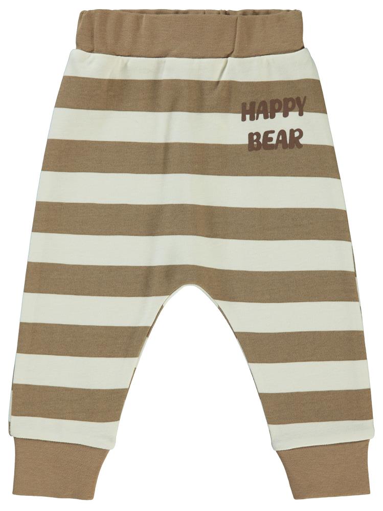 Civil Baby Happy Bear Çizgili 6-18 Ay Tek Alt Bebe - Kahverengi