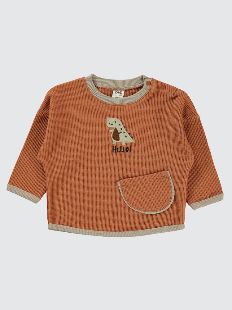 Civil Baby Hello Dinazor 6-18 Ay Sweatshirt - Turuncu
