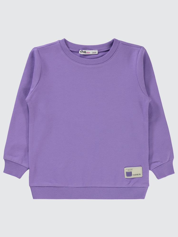 Civil Girls Basic 2-5 Yaş Sweatshirt - Lila