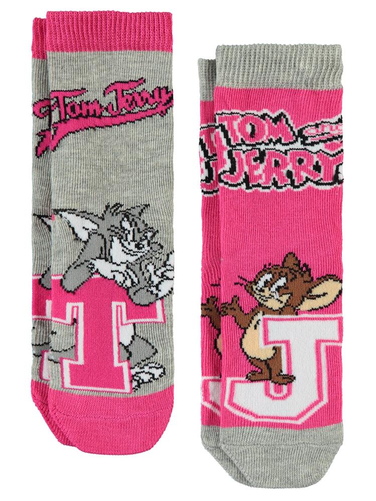 Tom And Jerry 2'li 2-12 Yaş Kız Soket Çorap