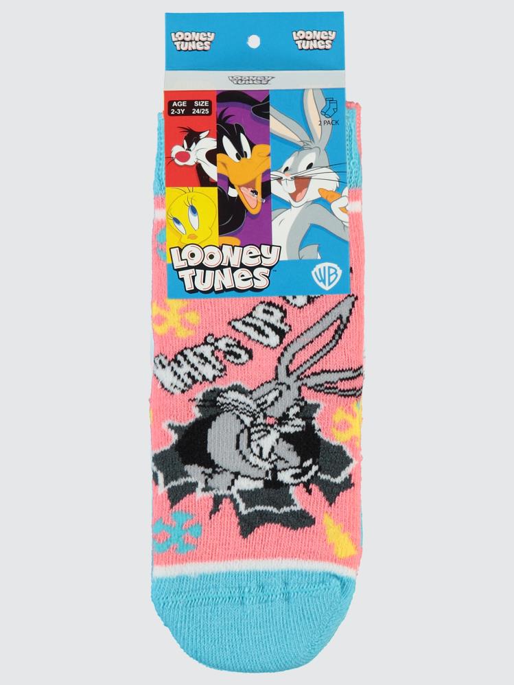 Bugs Bunny Havlu 2'li 2-12 Yaş Kız Soket Çorap