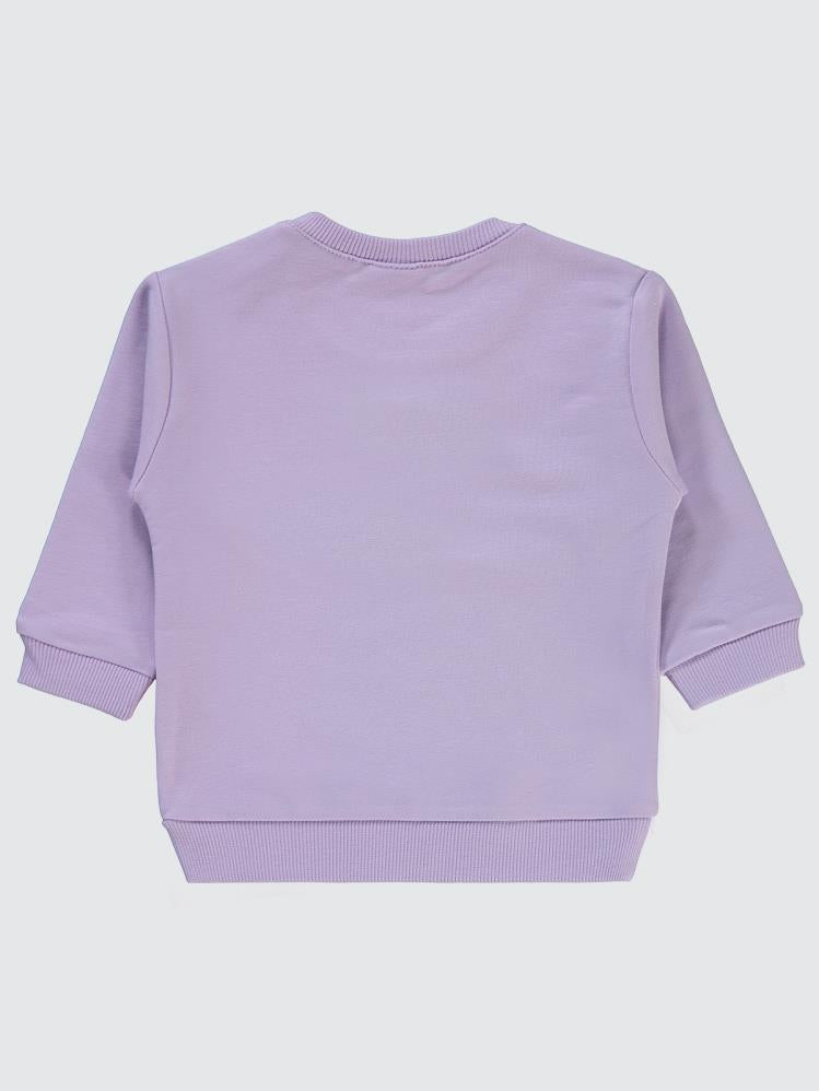 Civil Baby Basic Arma Etiketli 6-18 Ay Sweatshirt - Lila