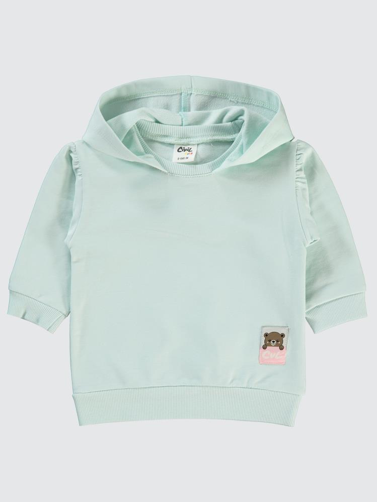Civil Baby Basic Arma Etiketli 6-18 Ay Sweatshirt - Yeşil