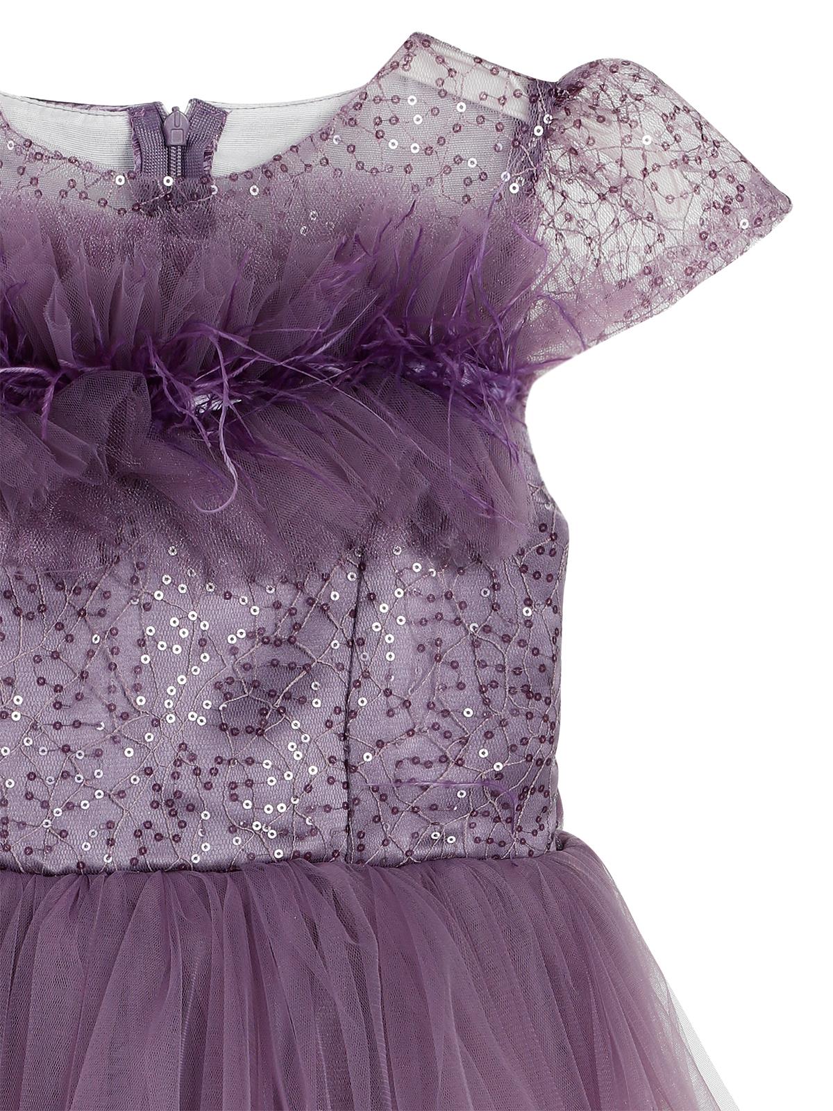 Civil Girls Robası Tüylü Kuyruklu 6-14 Yaş Abiye - Lila