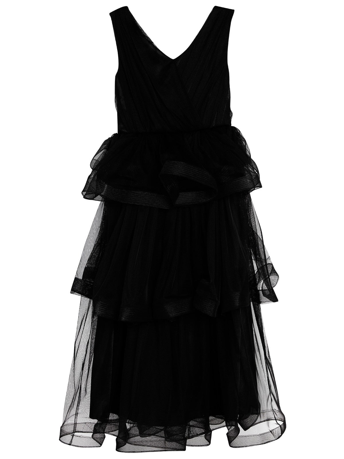 Civil Girls Verev Robalı 6-14 Yaş Abiye - Siyah