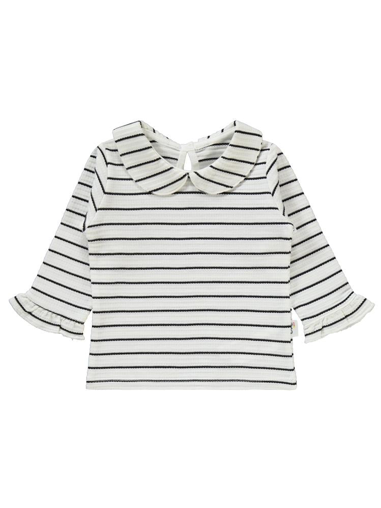 Civil Baby Çizgili Jakarlı 6-18 Ay Takım - Ekru