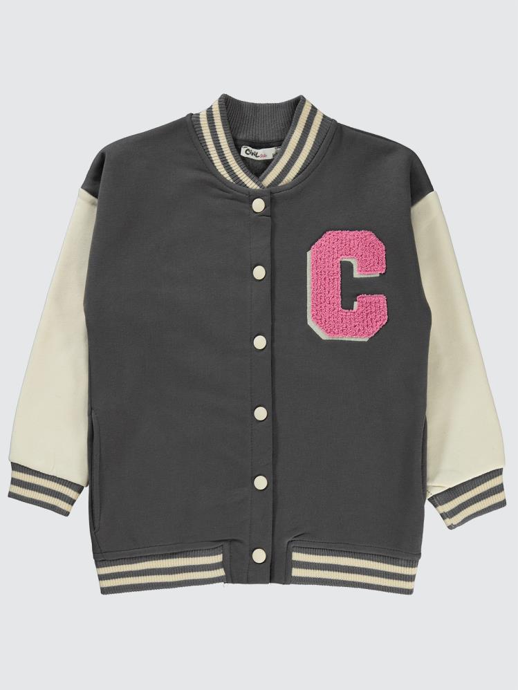 Civil Girls 3 İplik Kolej Hırka 6-9 Yaş Hırka - Gri