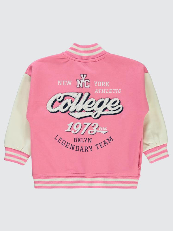 Civil Girls 3 İplik Kolej Hırka 2-5 Yaş Hırka - Pembe