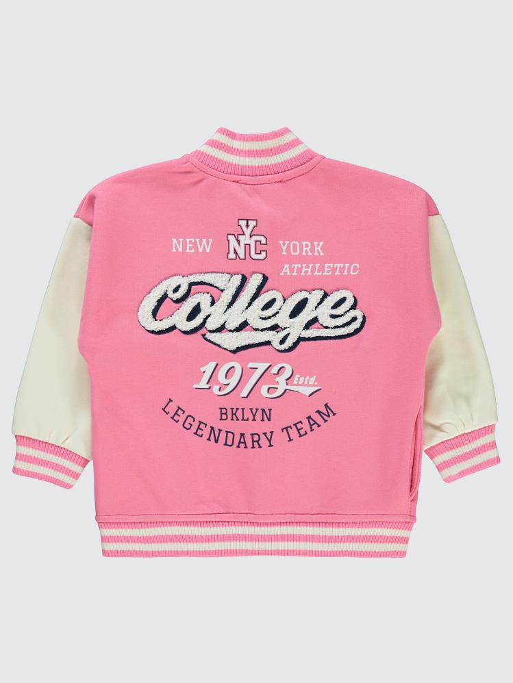 Civil Girls 3 İplik Kolej Hırka 2-5 Yaş Hırka - Pembe