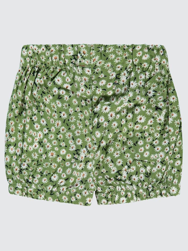 Civil Baby Çiçek Empirmeli 6-18 Ay Şort - Haki