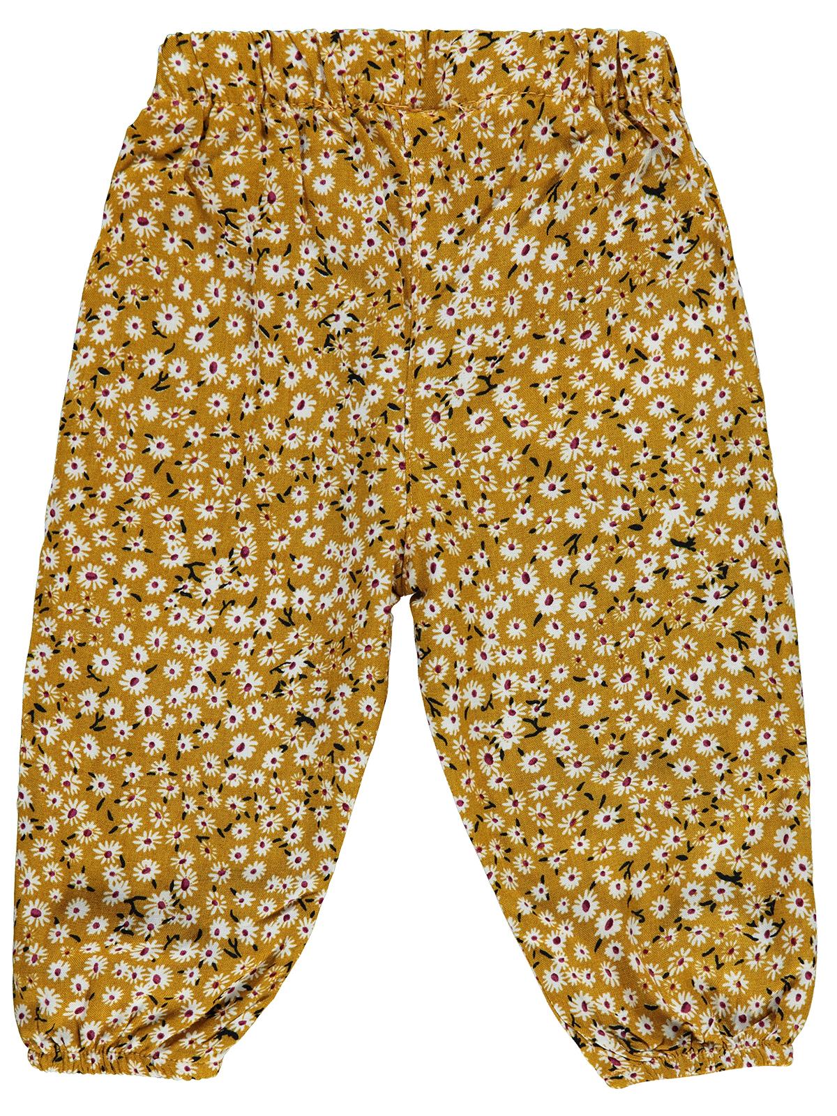 Civil Baby Çiçek Empirmeli 6-18 Ay Pantolon - Hardal