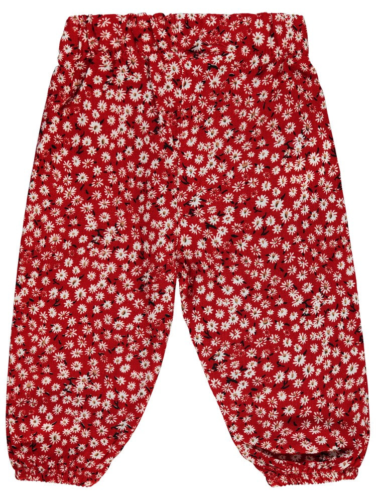 Civil Baby Çiçek Empirmeli 6-18 Ay Pantolon - Kırmızı