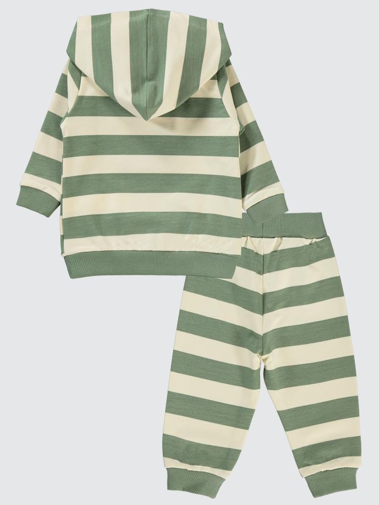 Civil Baby Çizgili 6-18 Ay Takım - Haki