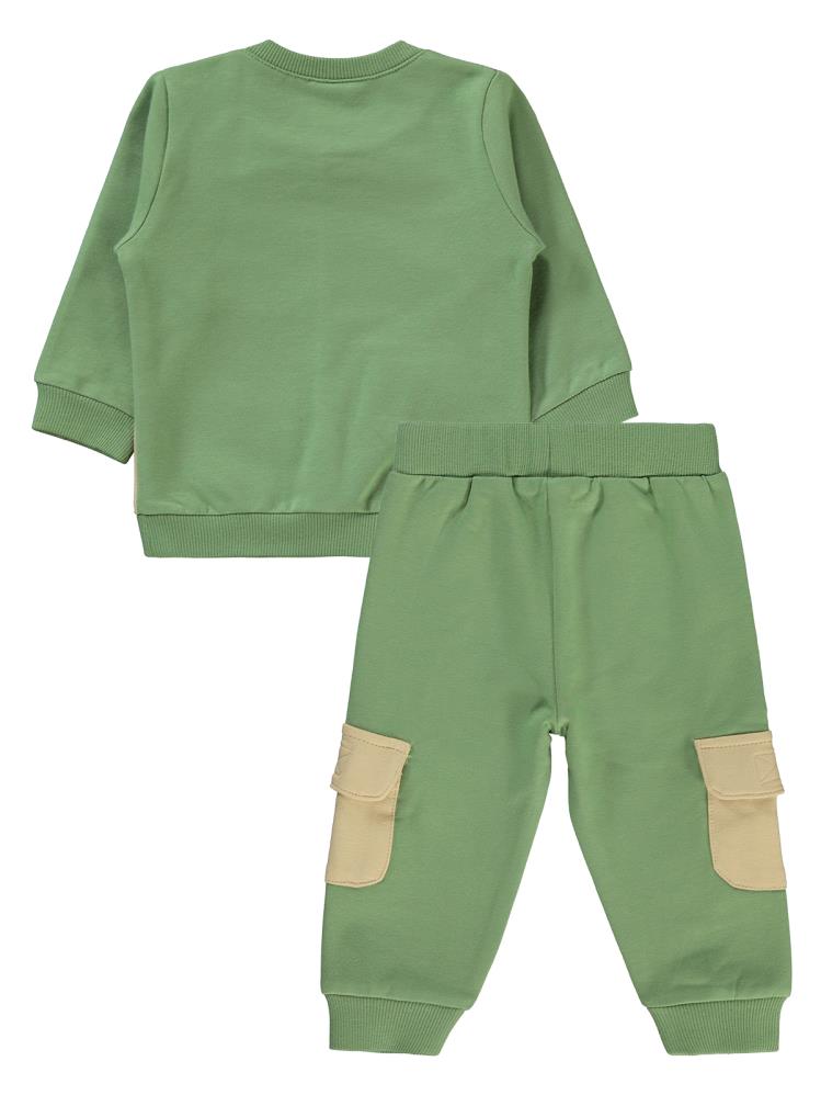 Civil Baby Yazı Baskılı 6-18 Ay Takım - Haki